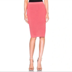 Jonathan Simkhai salmon knit midi skirt